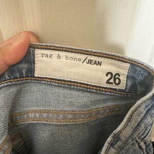 Rag & Bone Cropped Blue Denim Jeans